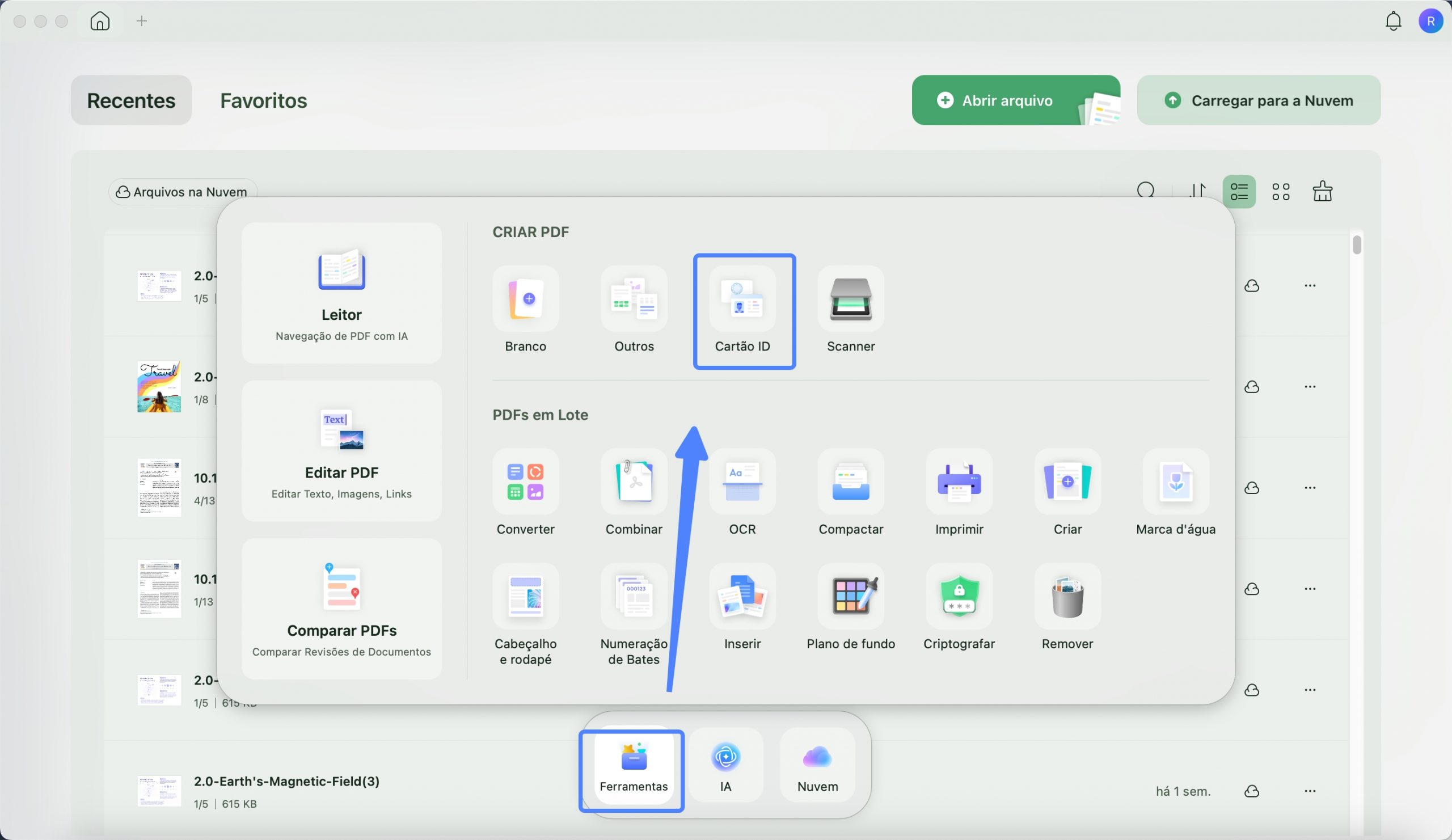 create pdf from id card updf 2 mac