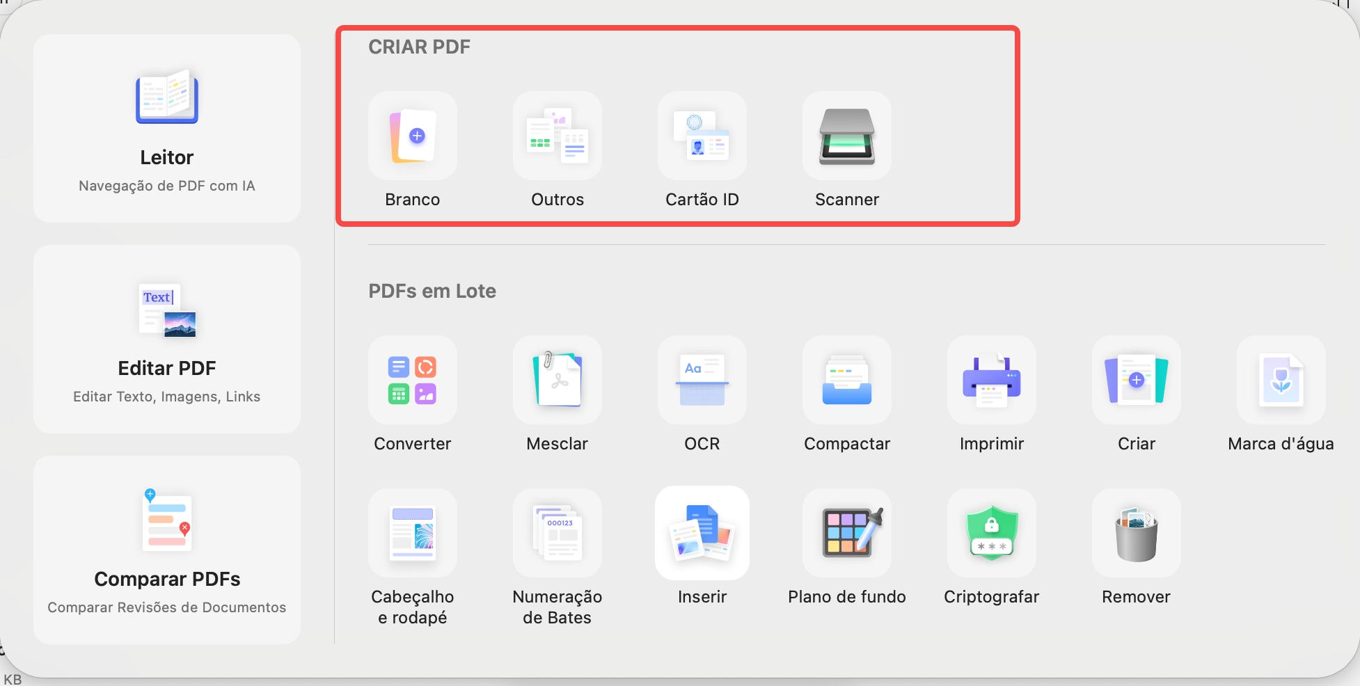 criar pdf
