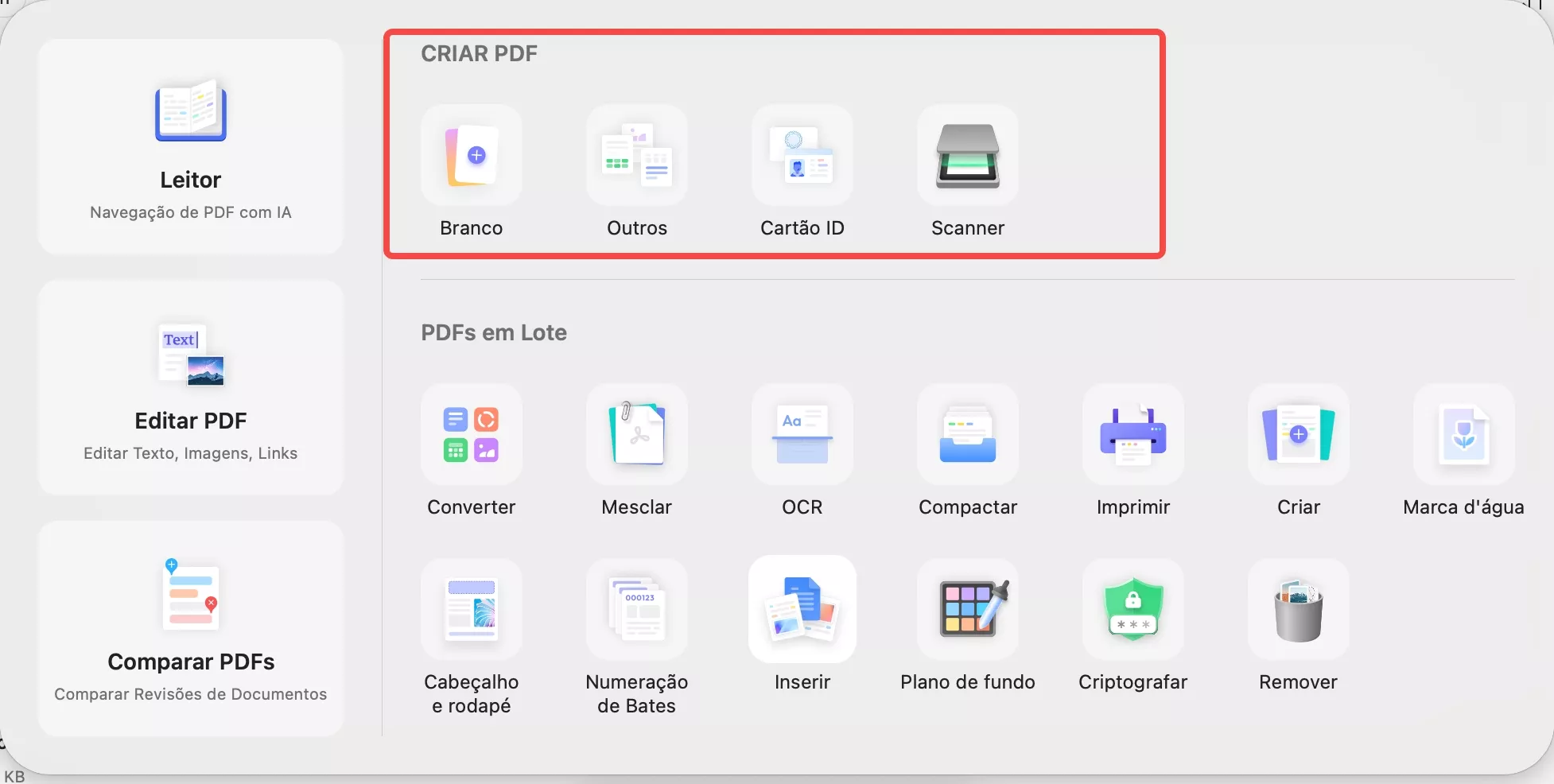 criar pdf