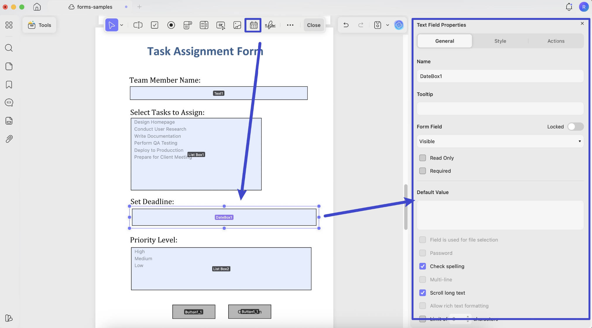 add a date field to the PDF with updf mac