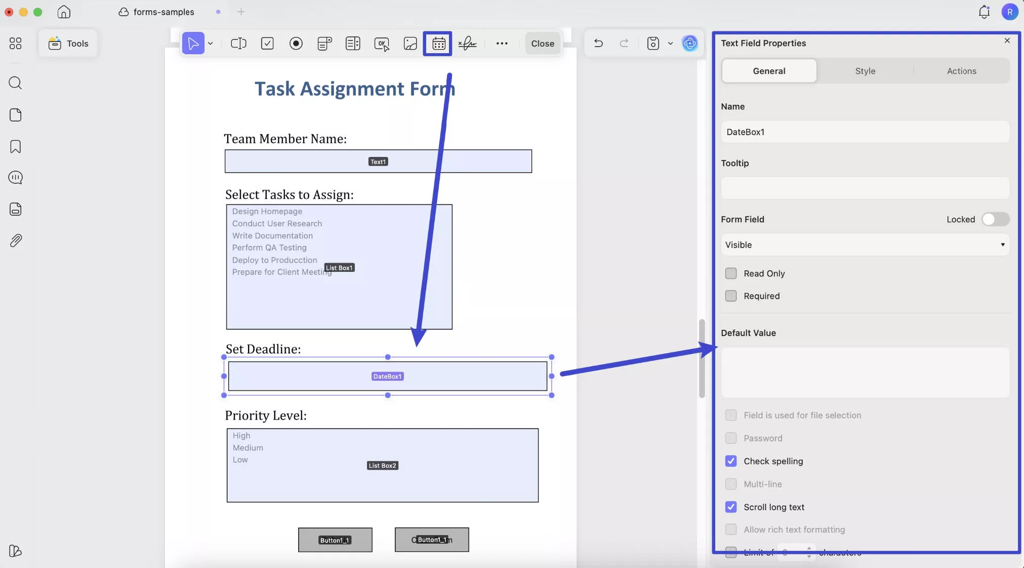 add a date field to the PDF with updf mac