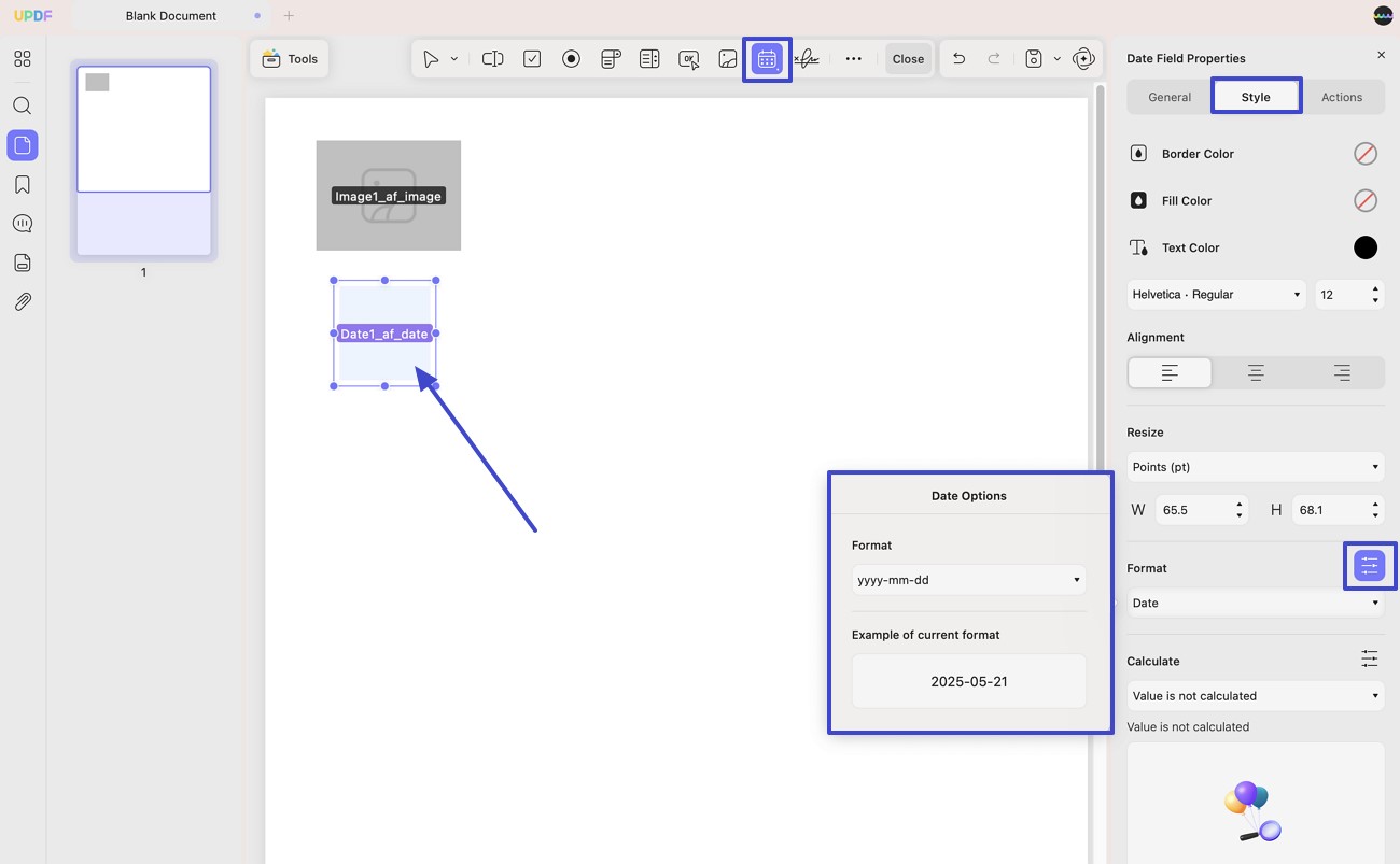 อัพเดทฟิลด์วันที่ mac