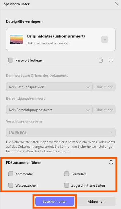 PDF-Einstellungen zum Glätten definieren updf Windows 2