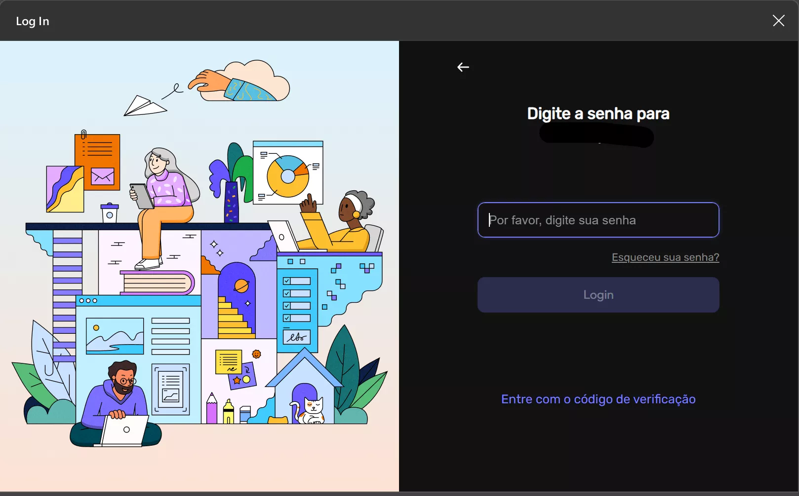 Digite uma senha para UPDF no Windows