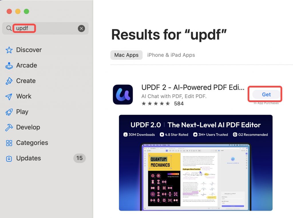 Mac App StoreでUPDFを入手する