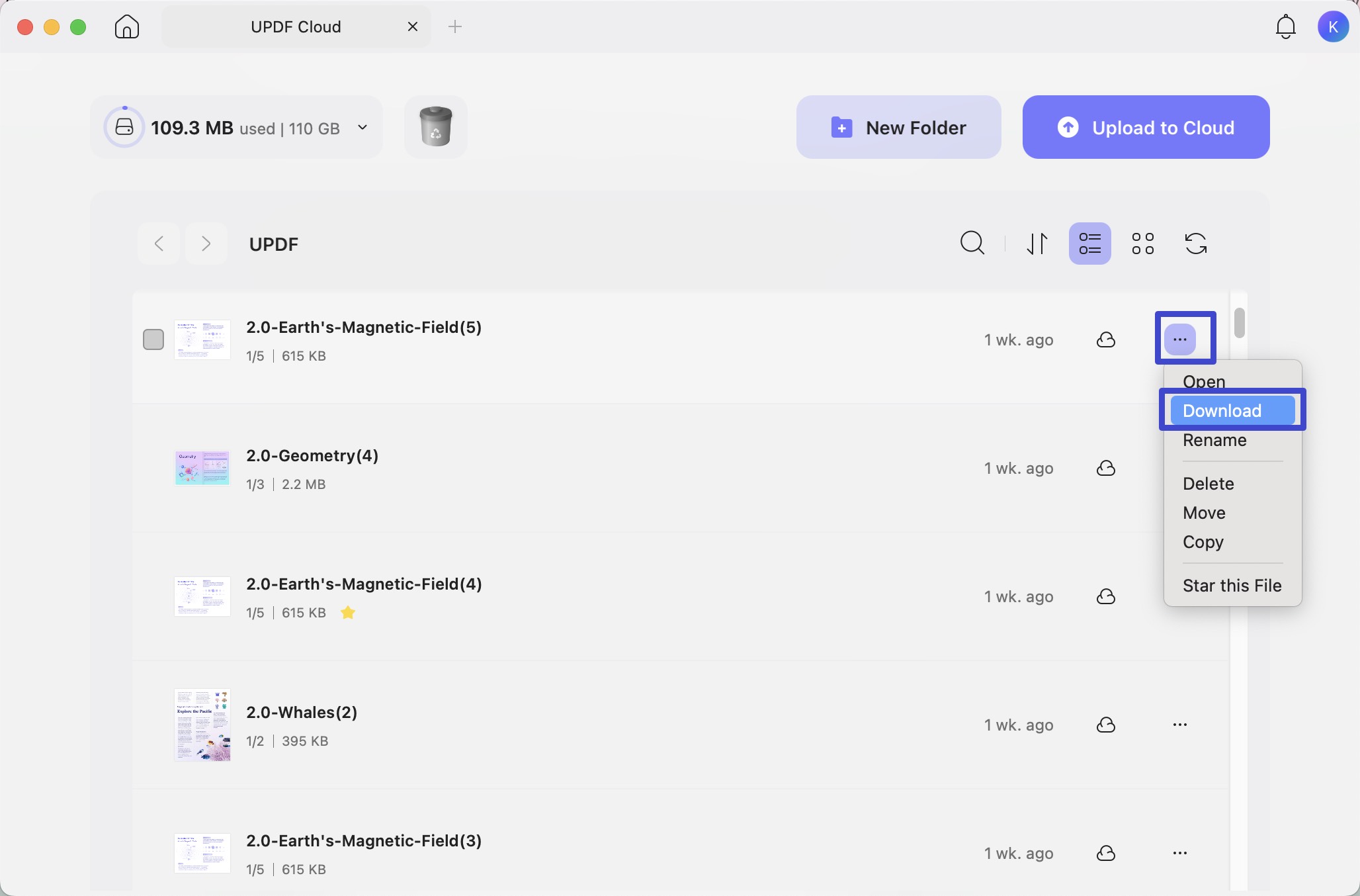 download cloud file
