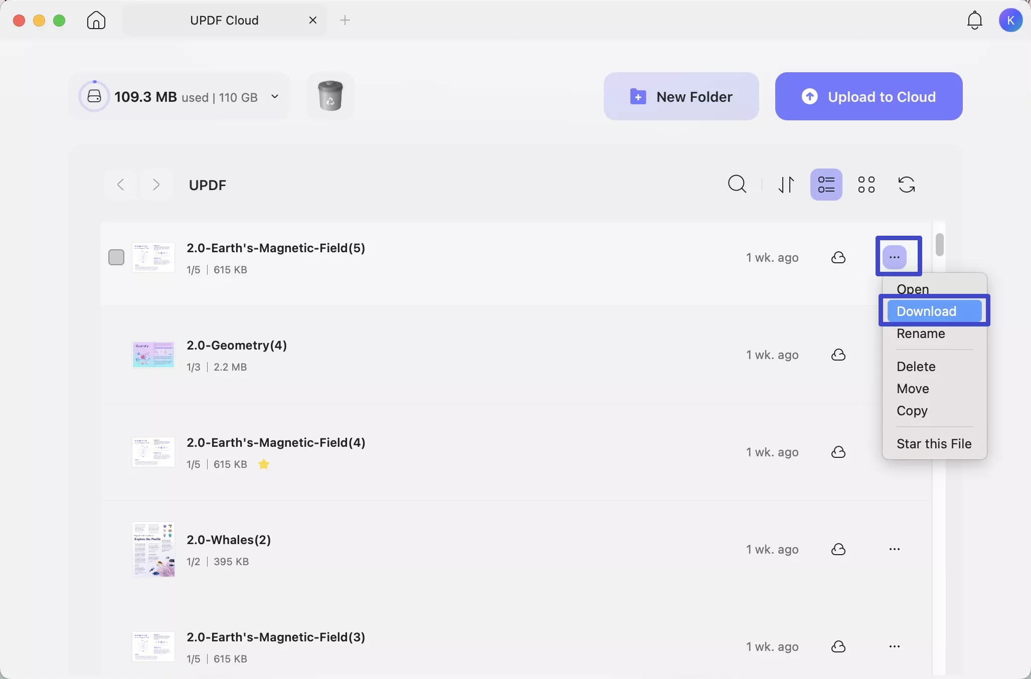 download cloud file