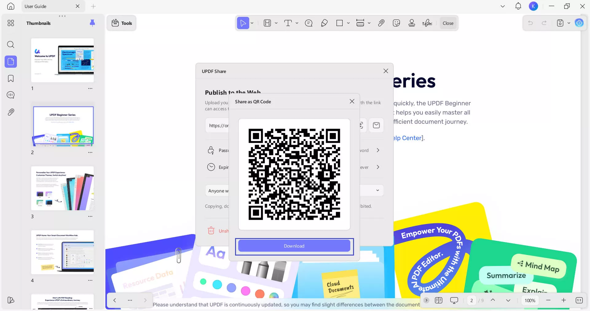 download the qr code