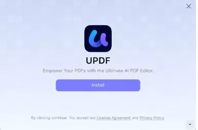 updf 설치 완료