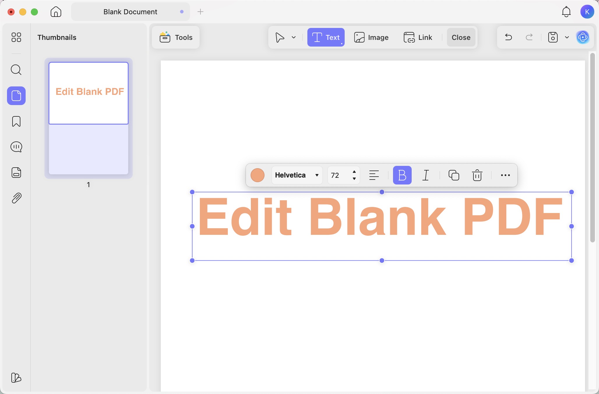 edit blank pdf