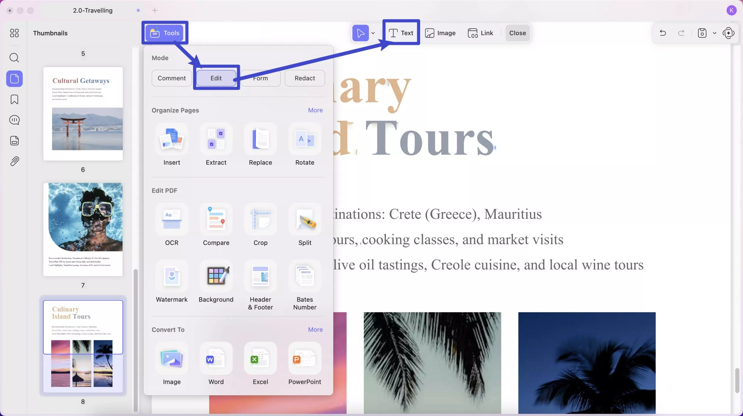 Edit PDF with UPDF on Mac