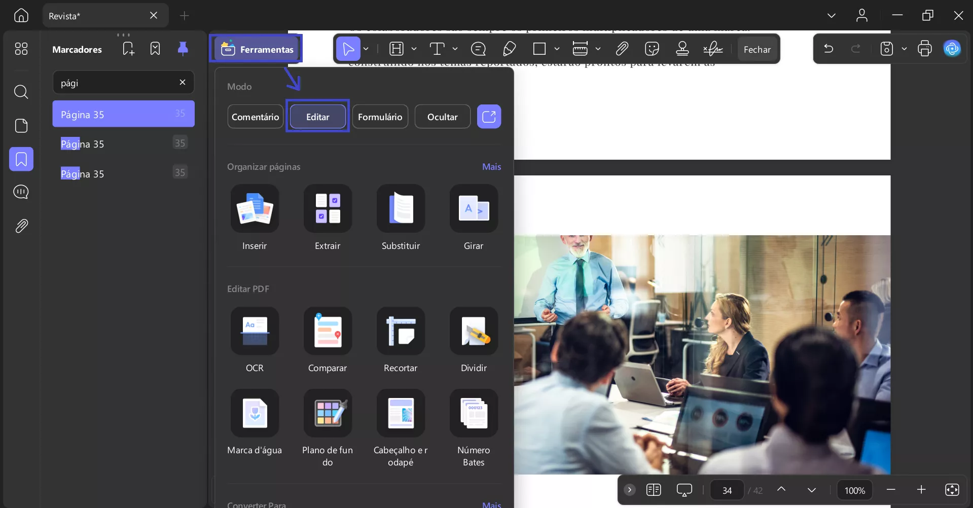 edit existing text in pdf