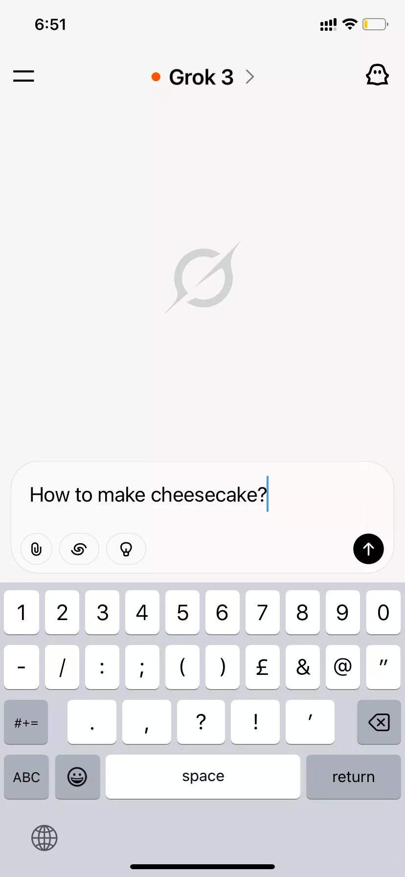 enter the prompt in grok app