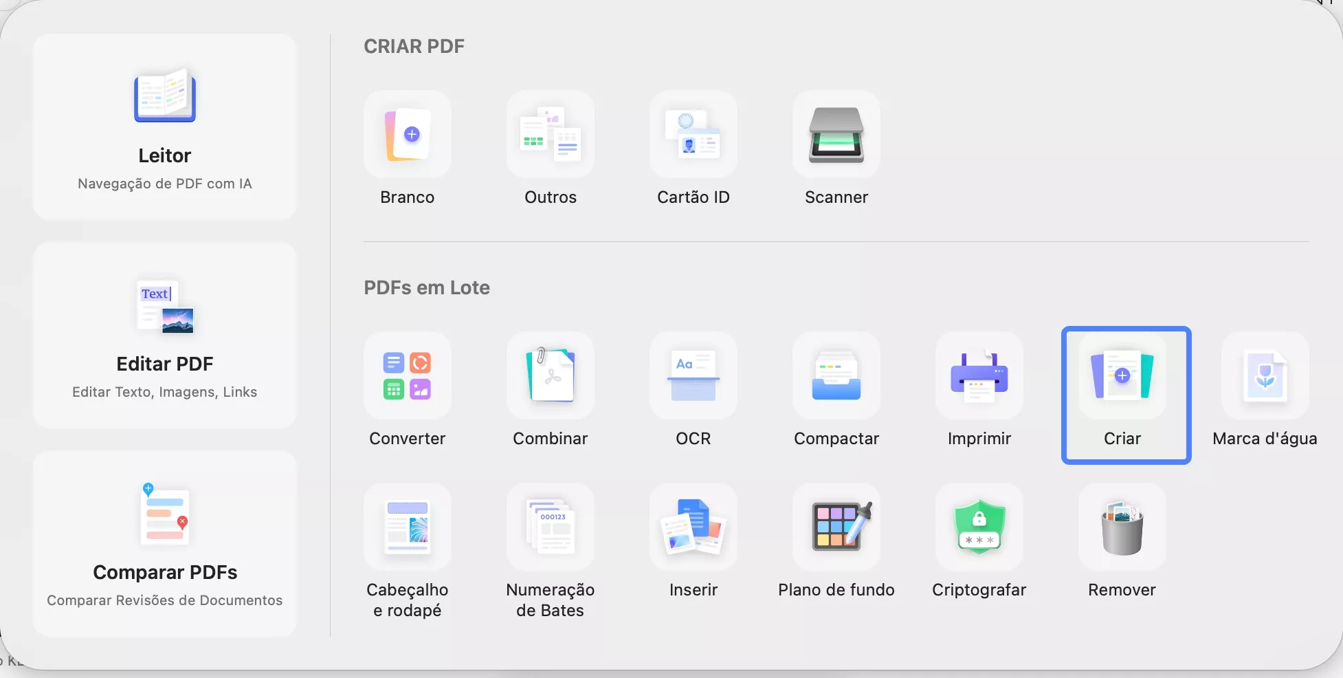 criar PDF em lote