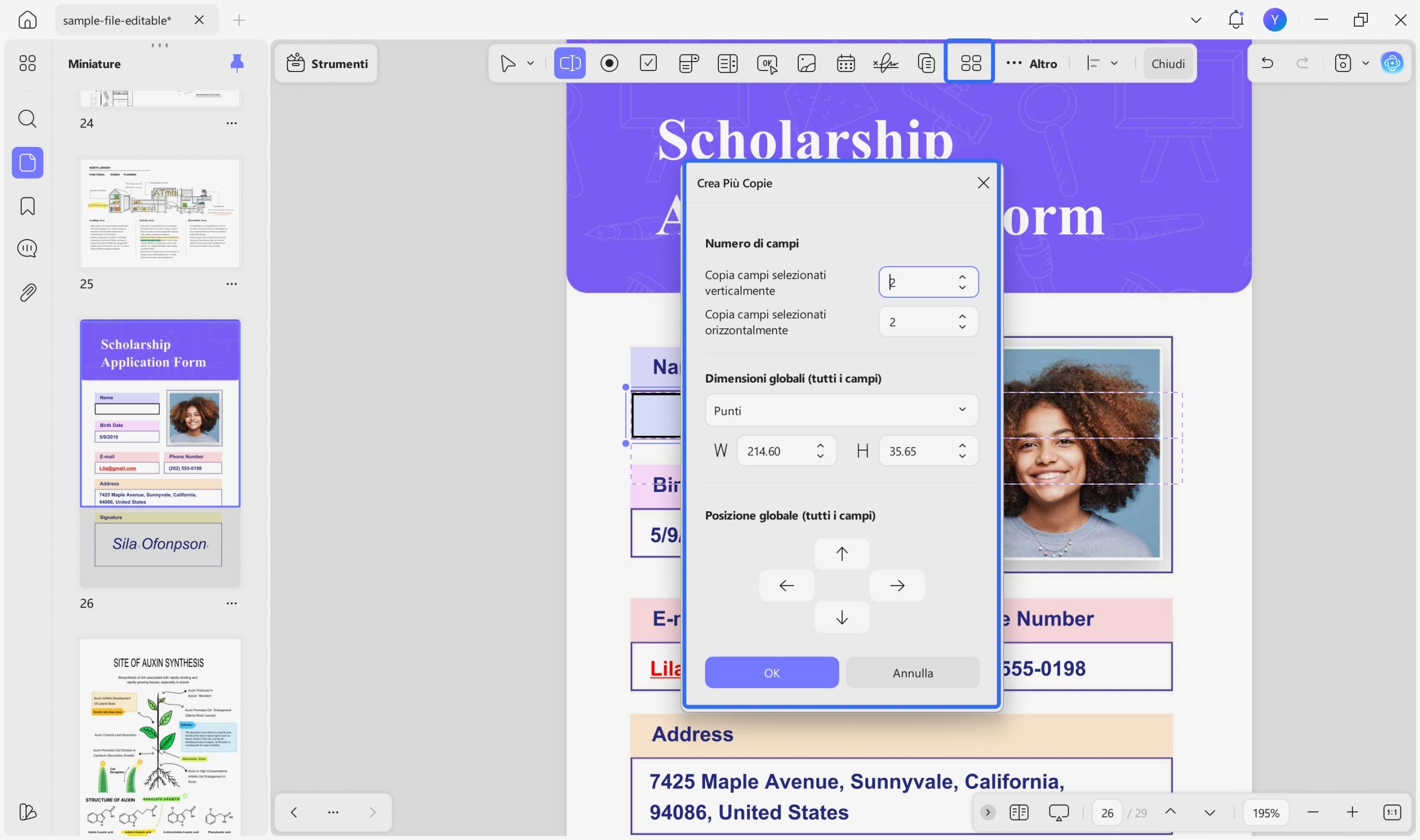 create multiple copies for form updf windows 2