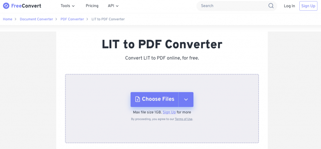 freeconvert lit to pdf
