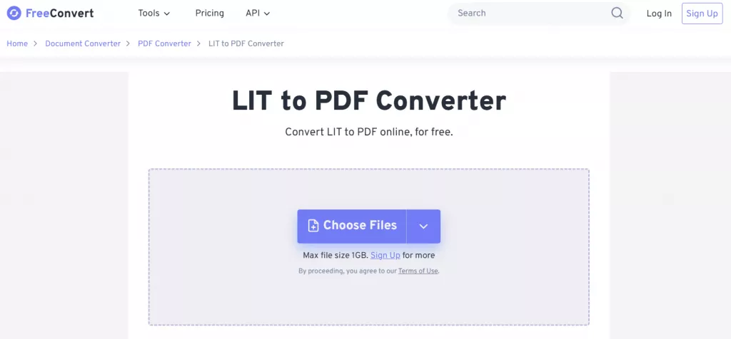 freeconvert lit to pdf