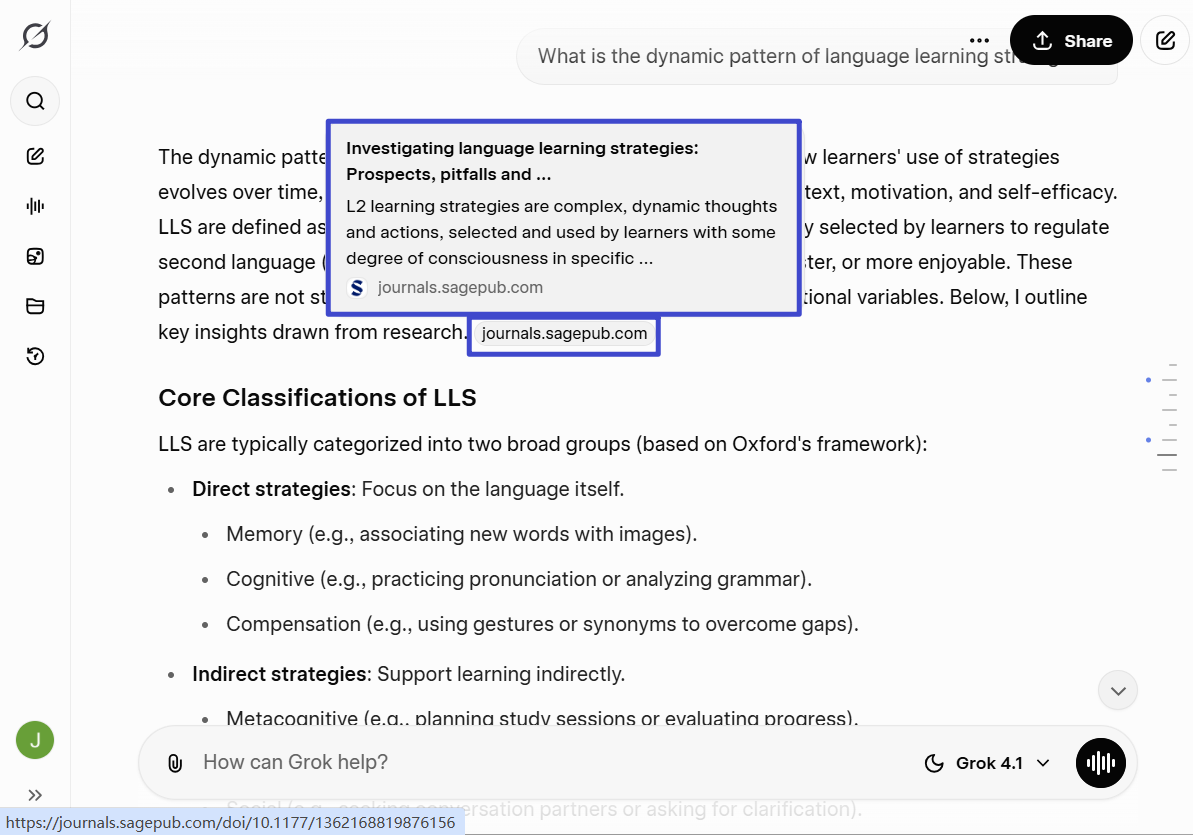 grok answer with citation