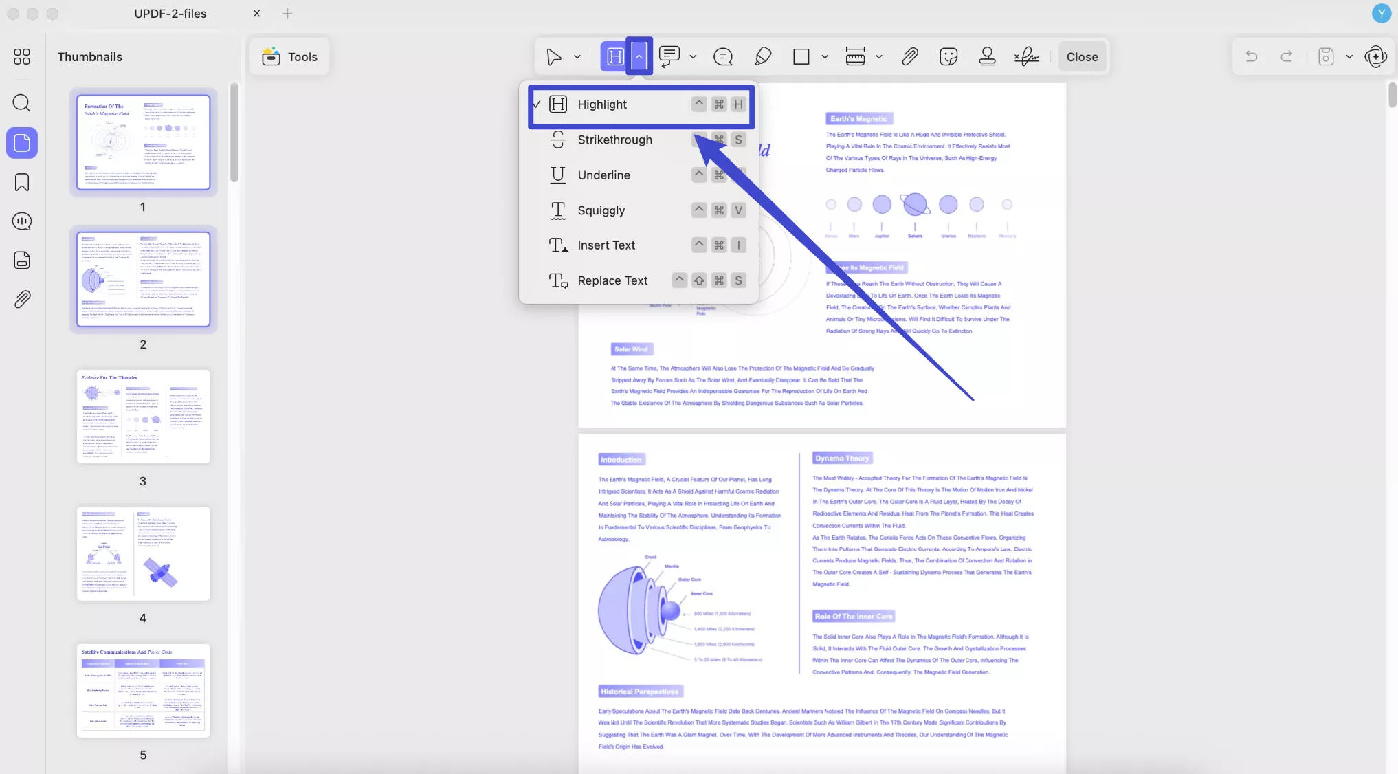 highlight pdf updf mac 2