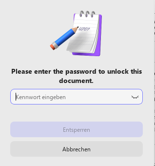 Geben Sie einfach das Passwort ein