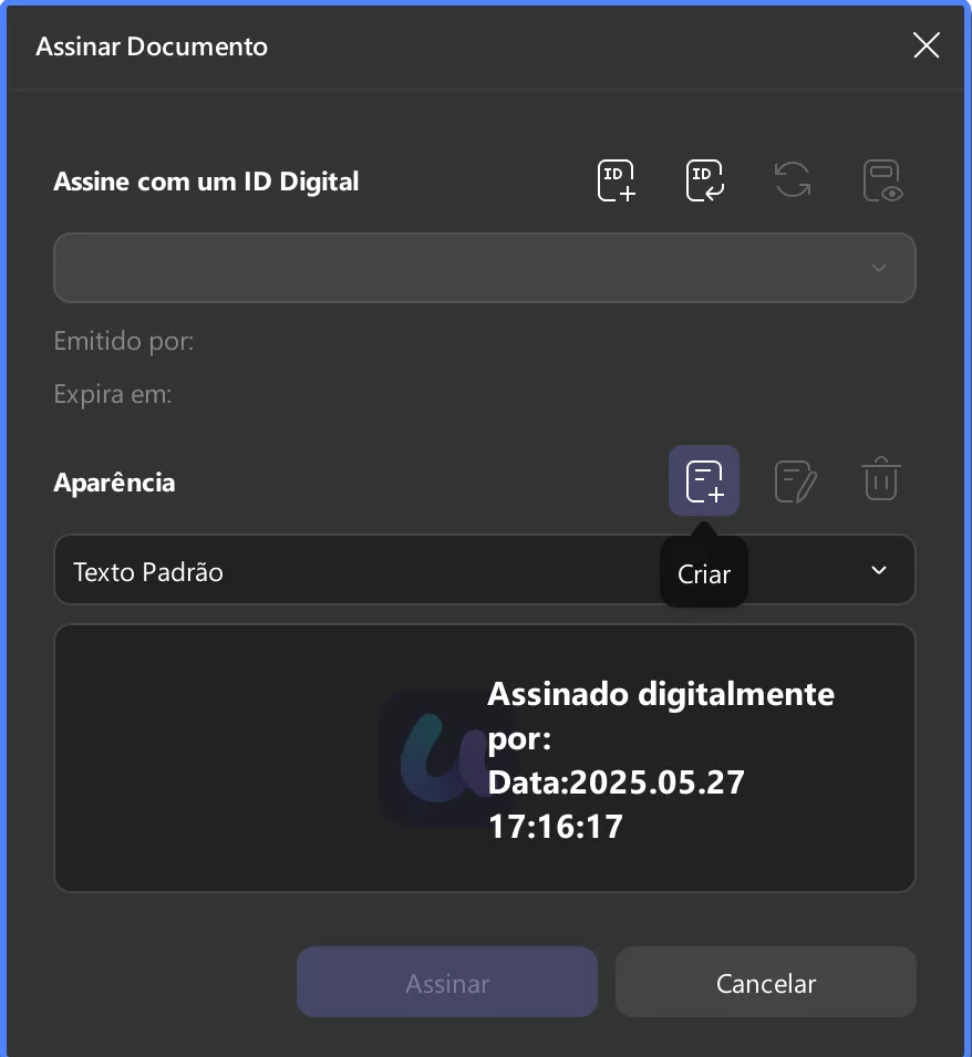 Criando uma Assinatura Digital