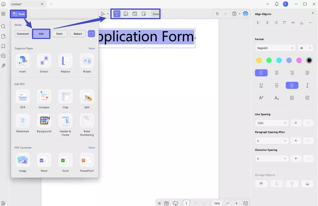 إنشاء ملفات pdf فارغة من نظام التشغيل Windows 2