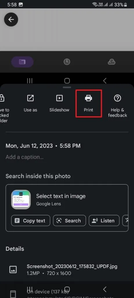 在 Android 設備上將螢幕截圖轉換為 PDF