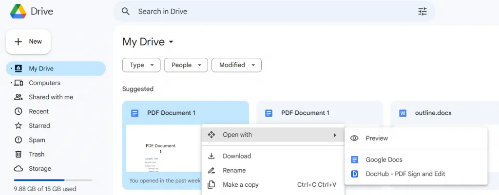 透過 Google Drive建立PDF