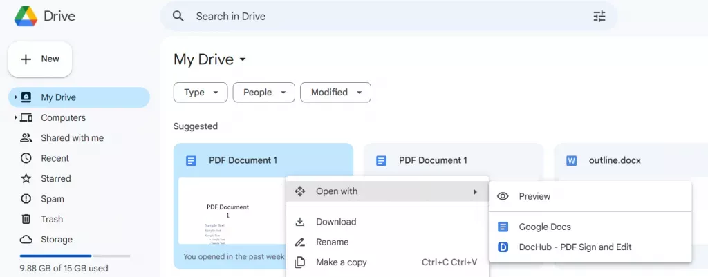 透過 Google Drive建立PDF