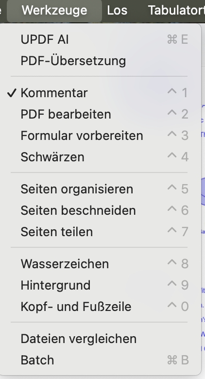 Schaltfläche „Werkzeuge“