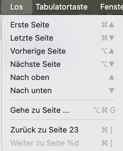 Schaltfläche „Los“