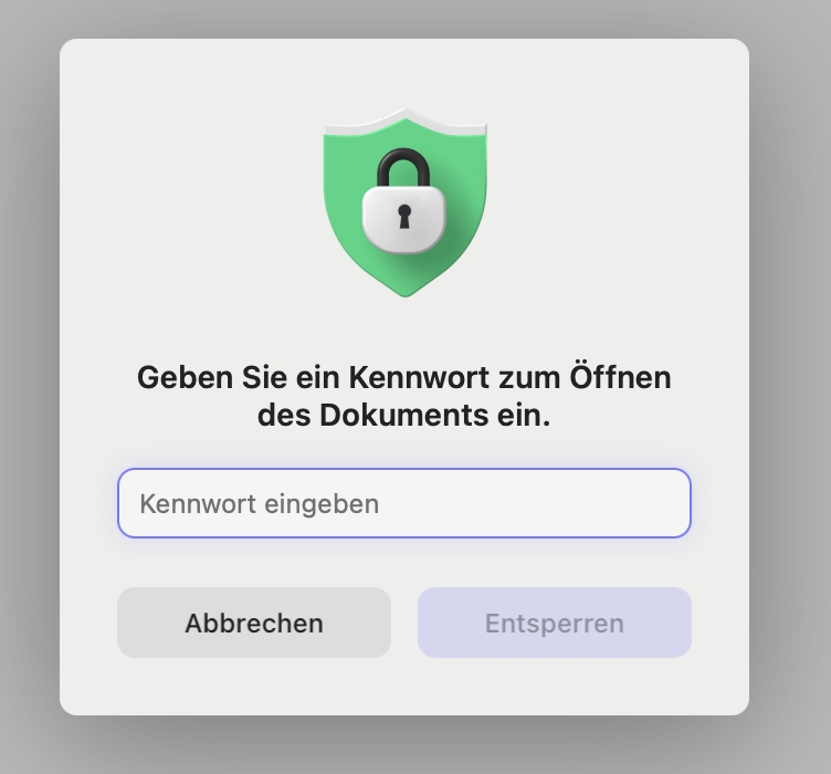 eine PDF-Datei mit einem Kennwort zu öffnen