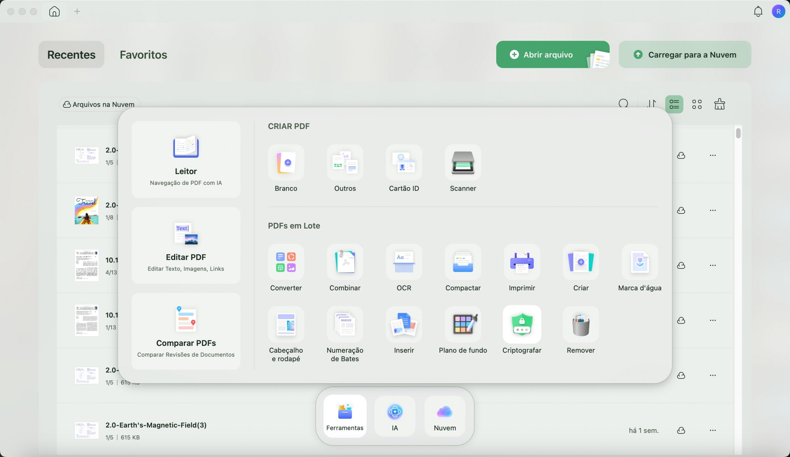 UPDF 2 home interface
