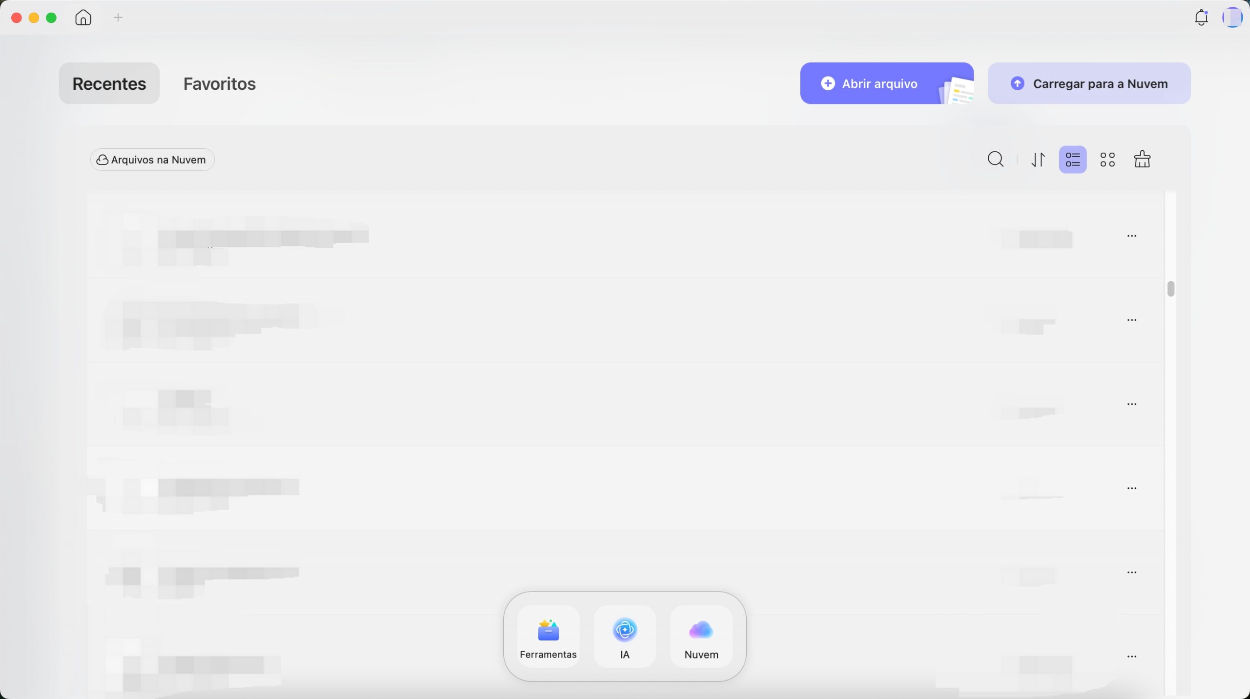 interface principal