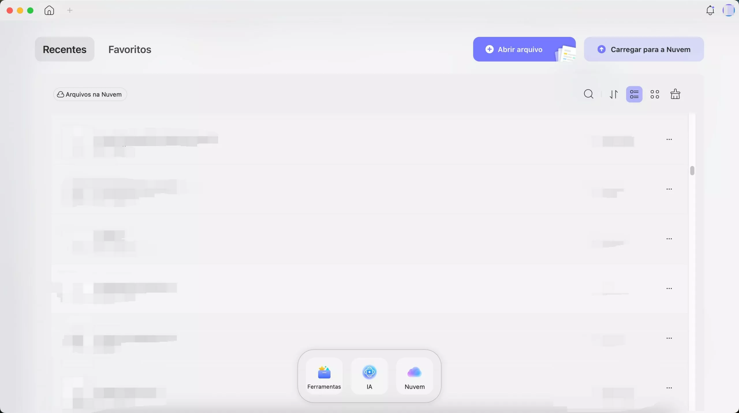 interface principal