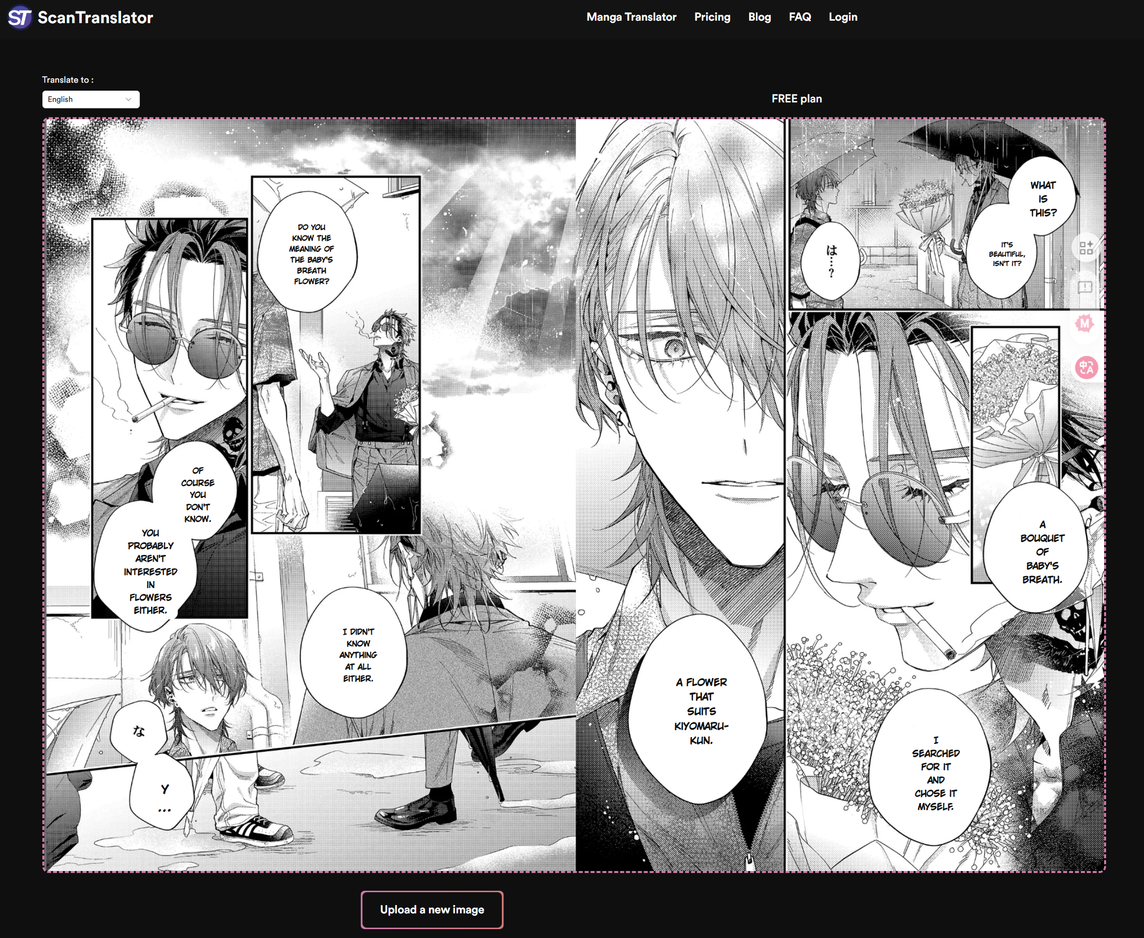 tanslate manga