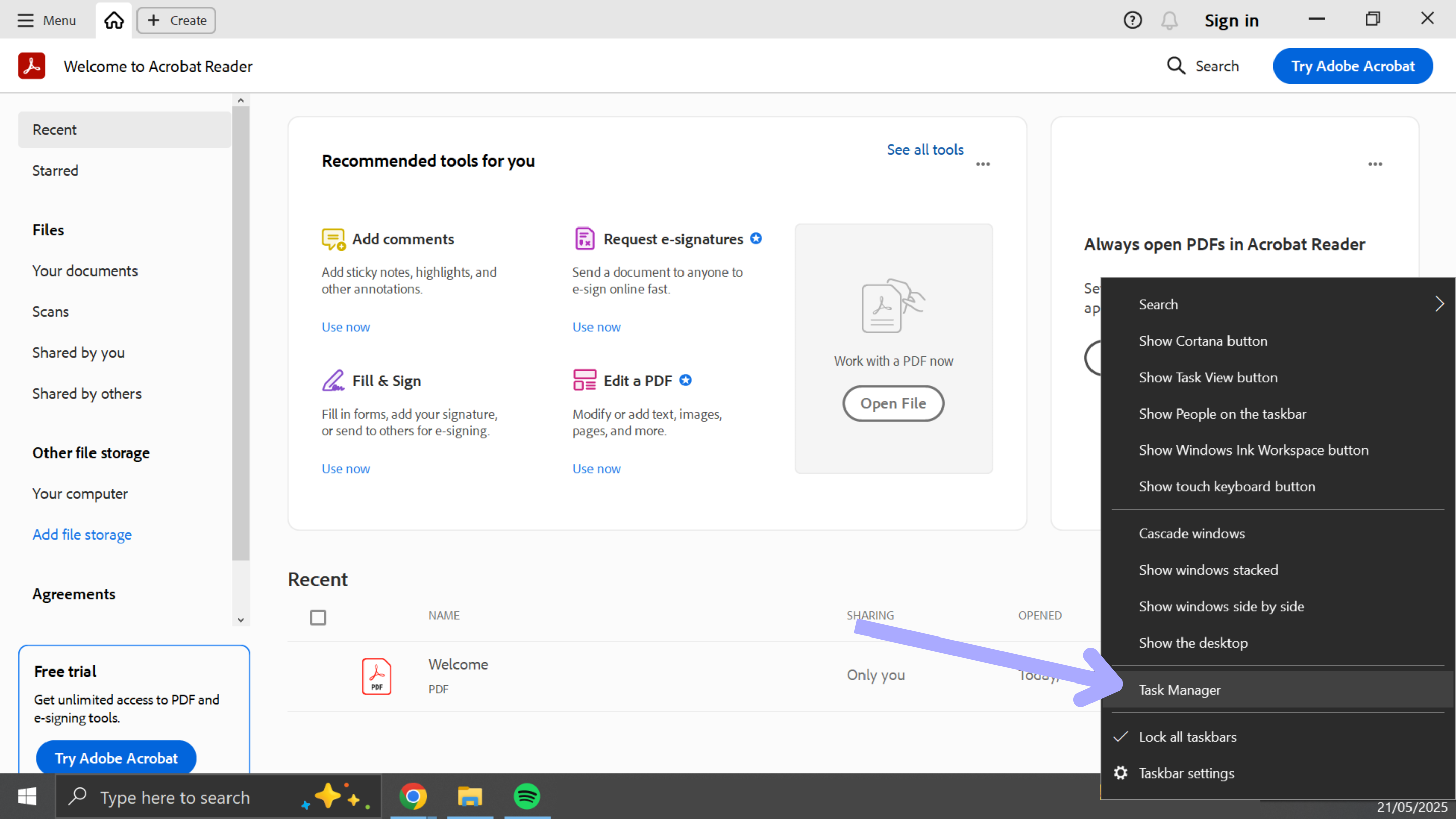 launch task manager updf windows