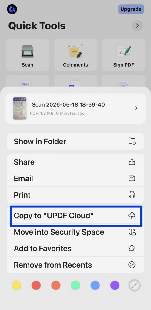 makes the file accessible on other devices