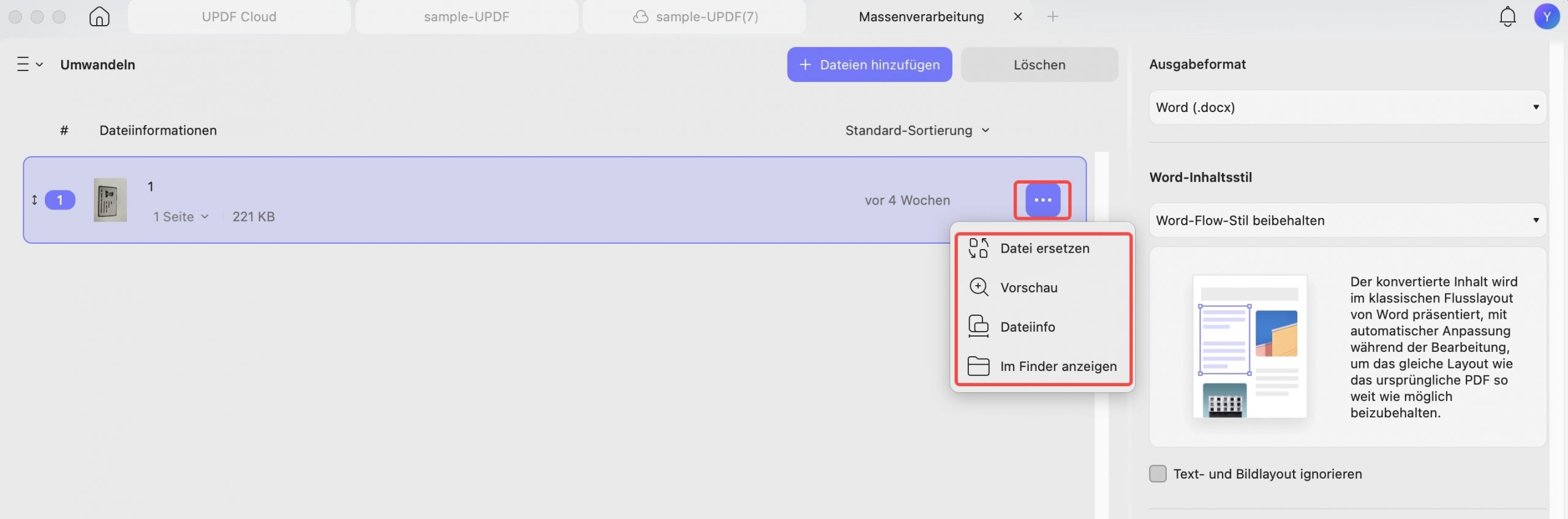 Datei im Stapelverfahren auf dem Mac verwalten