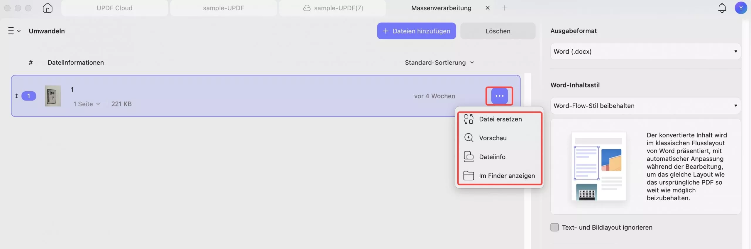 Datei im Stapelverfahren auf dem Mac verwalten