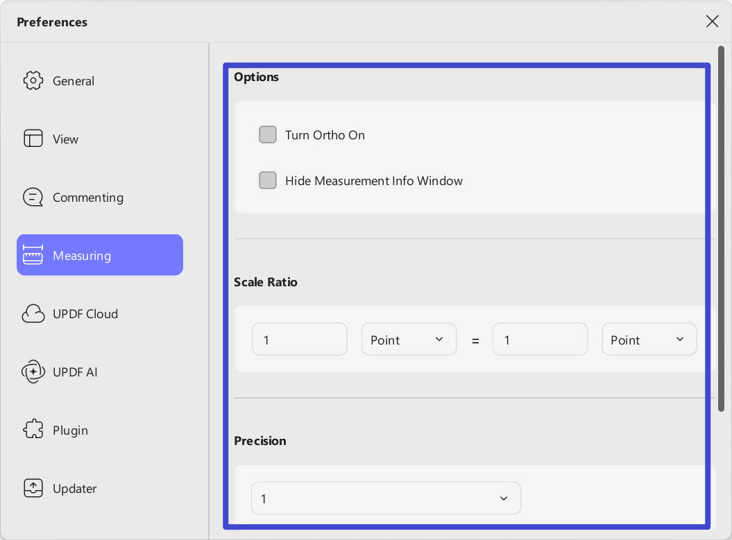 measuring preferences updf windows 2