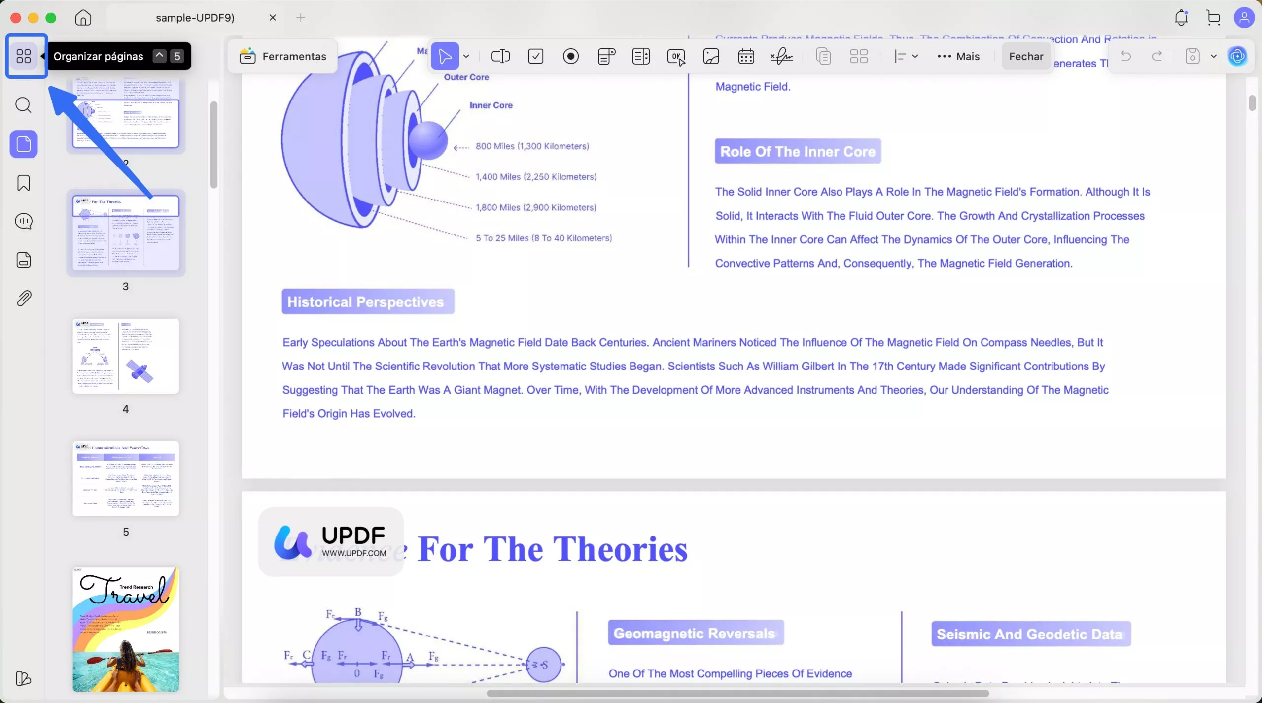 organizar páginas para mac