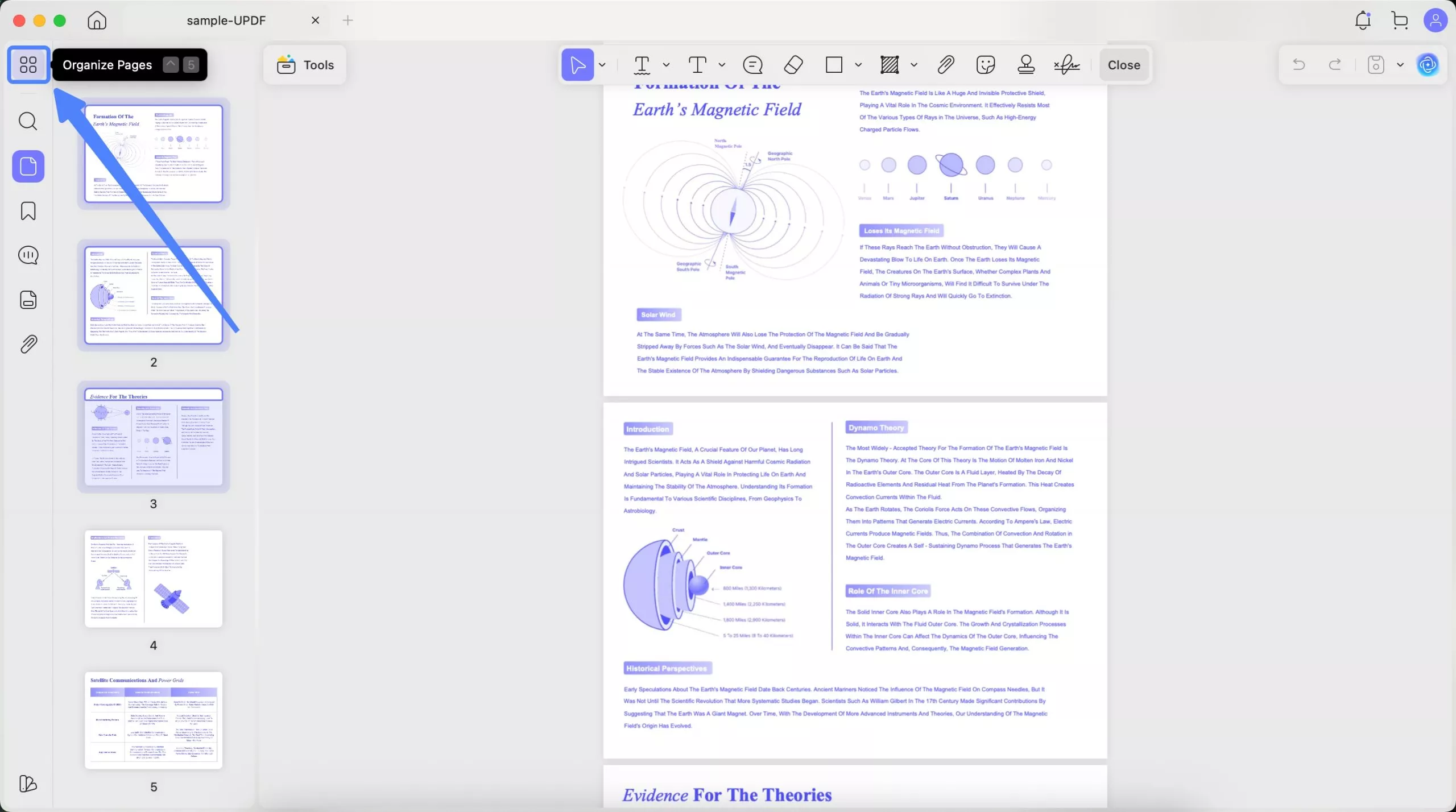 organize pdf pages updf mac