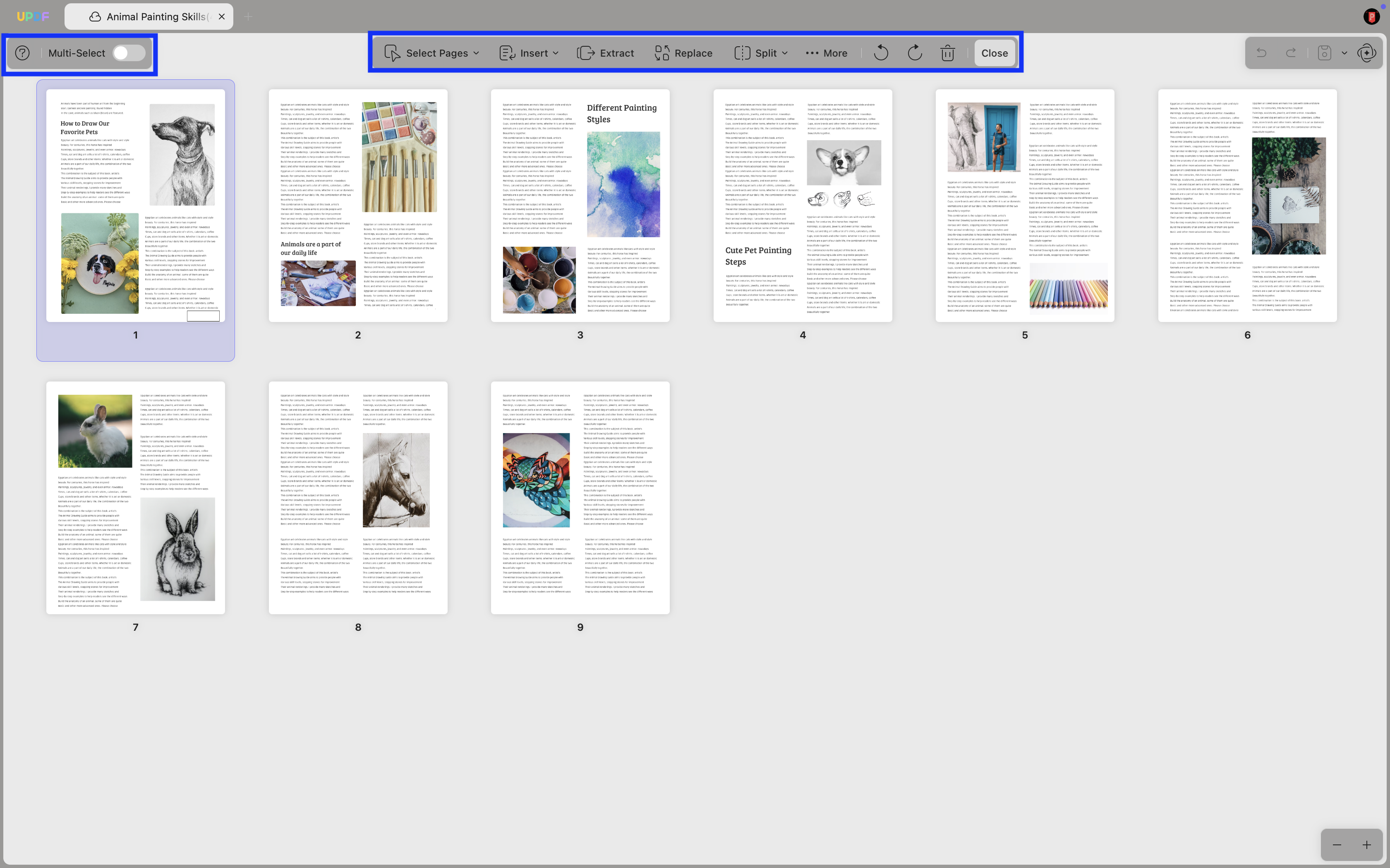 mengatur halaman pdf menu updf mac