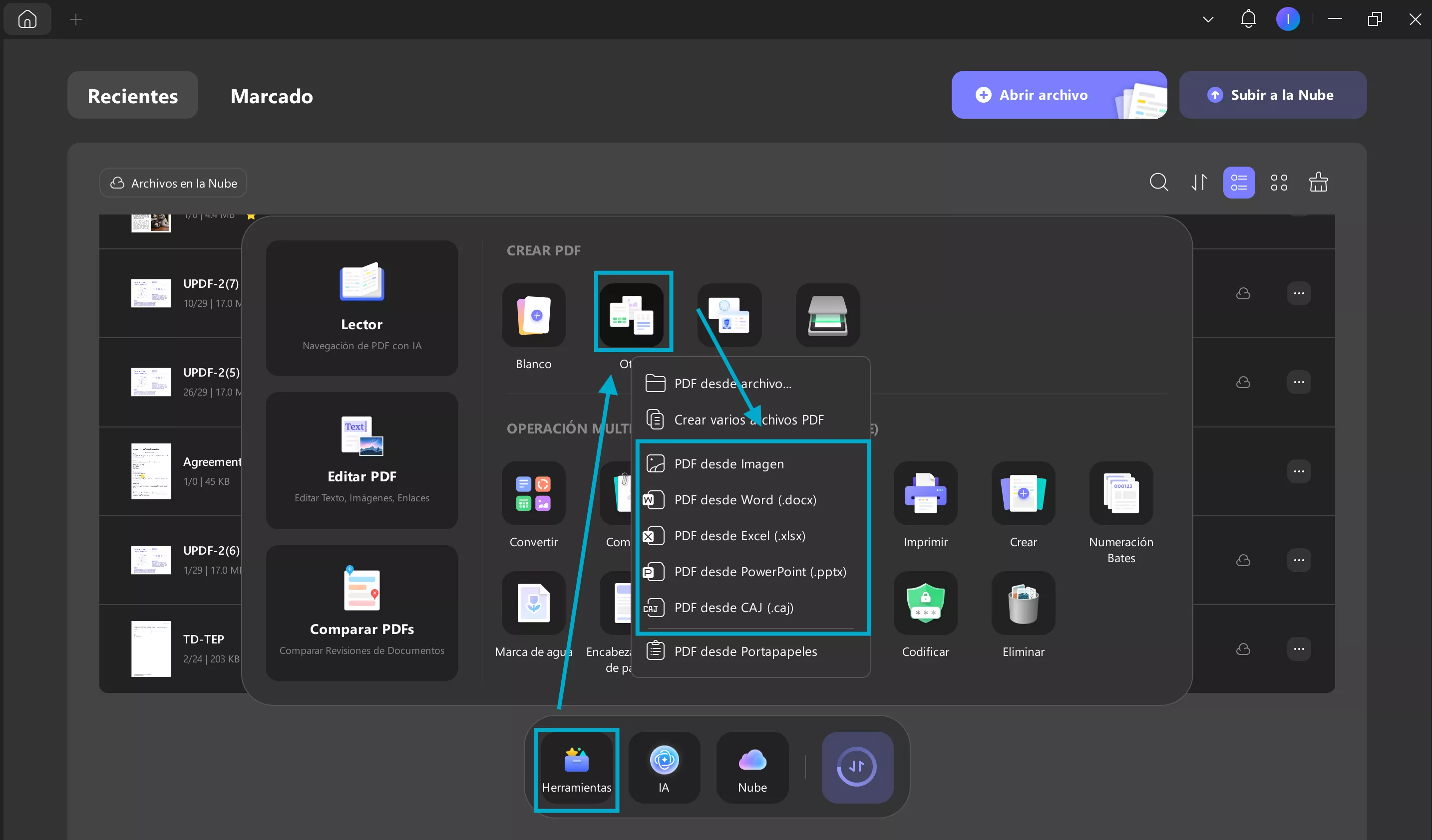 Crear un PDF desde un Word/Excel/PowerPoint/CAJ