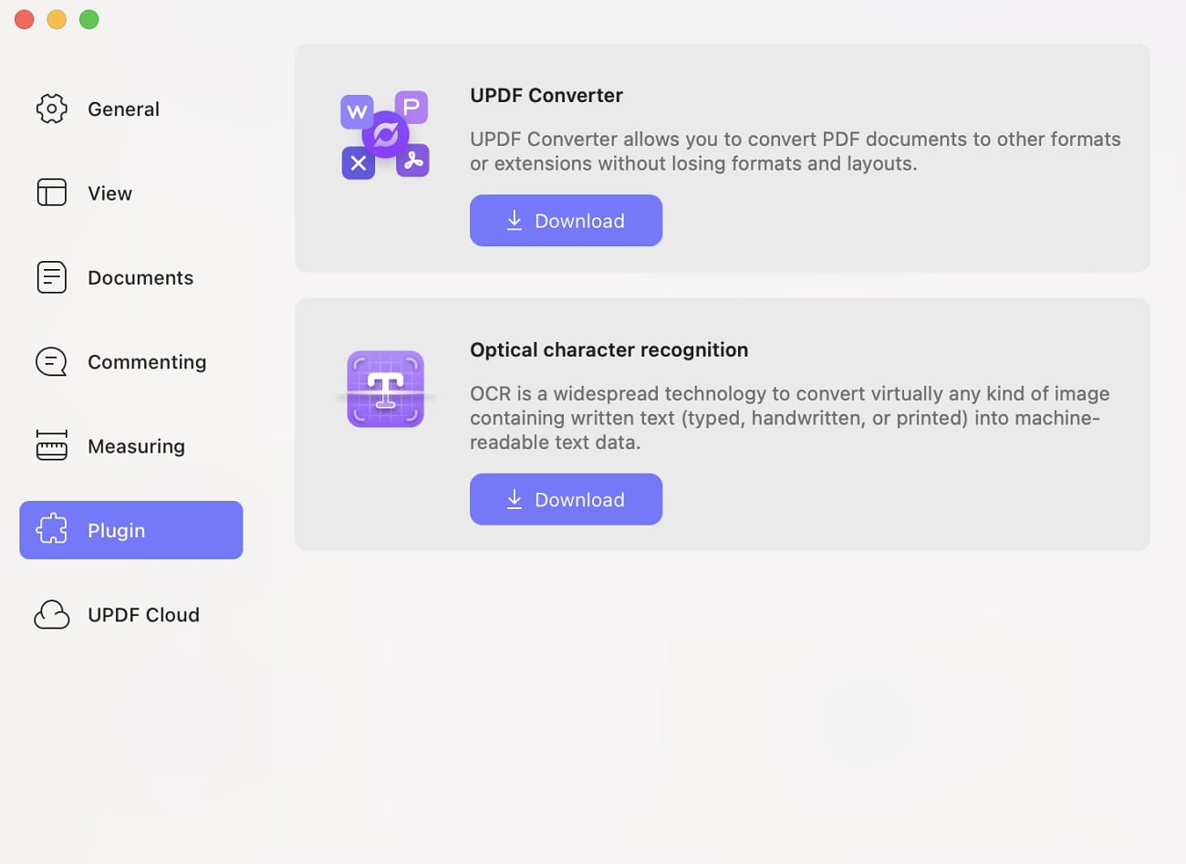 plugin voorkeuren updf mac