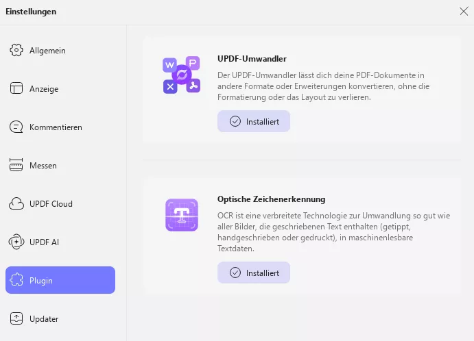 Plugin-Einstellungen aktualisieren Windows 2