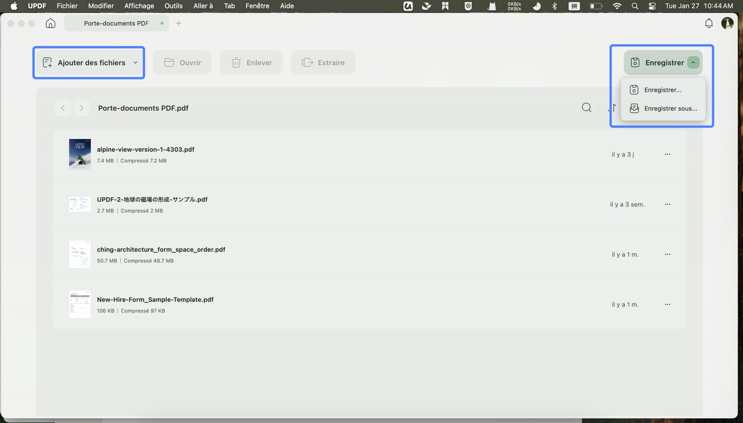 Créer un portfolio PDF Mac