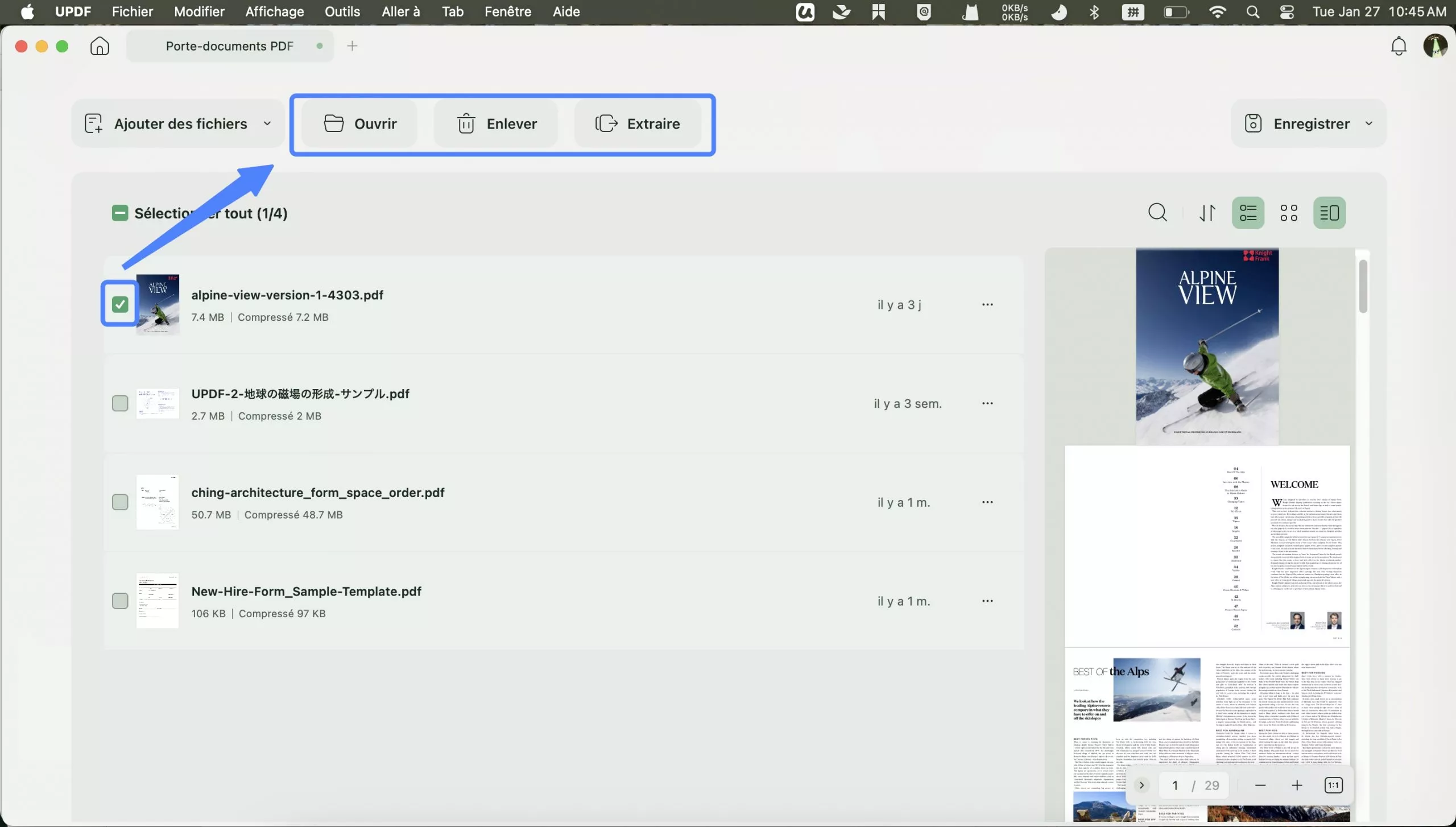 Créer un portfolio PDF Mac