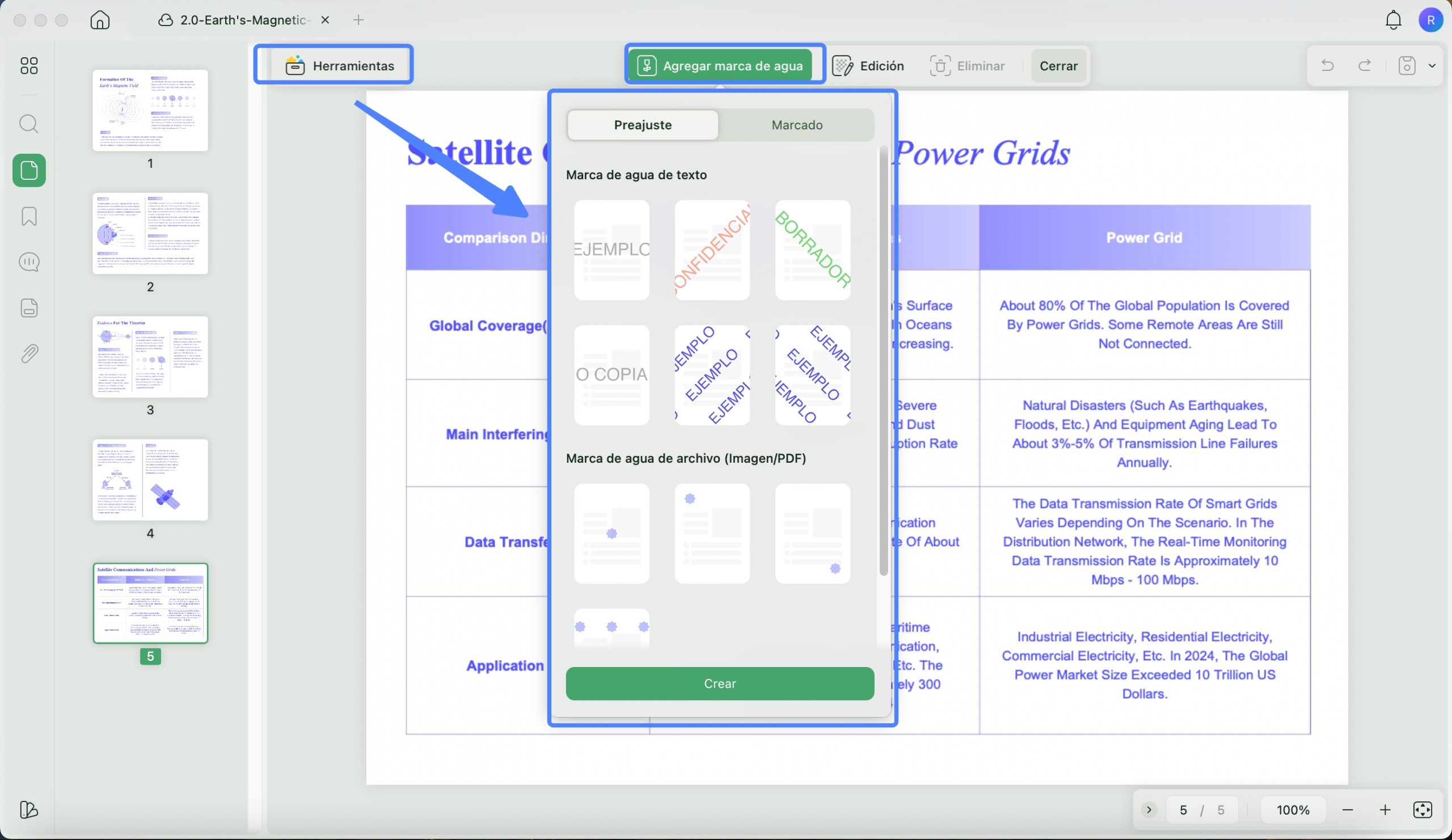 Presets updf mac 2 interface